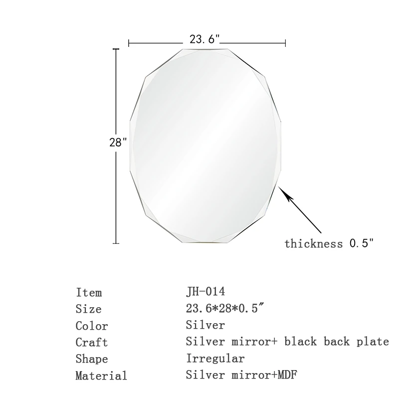 RIXONYAATECH - Customized Size Hospital Wall Vintage Decorative Bathroom Mirror wall mirror(图2)