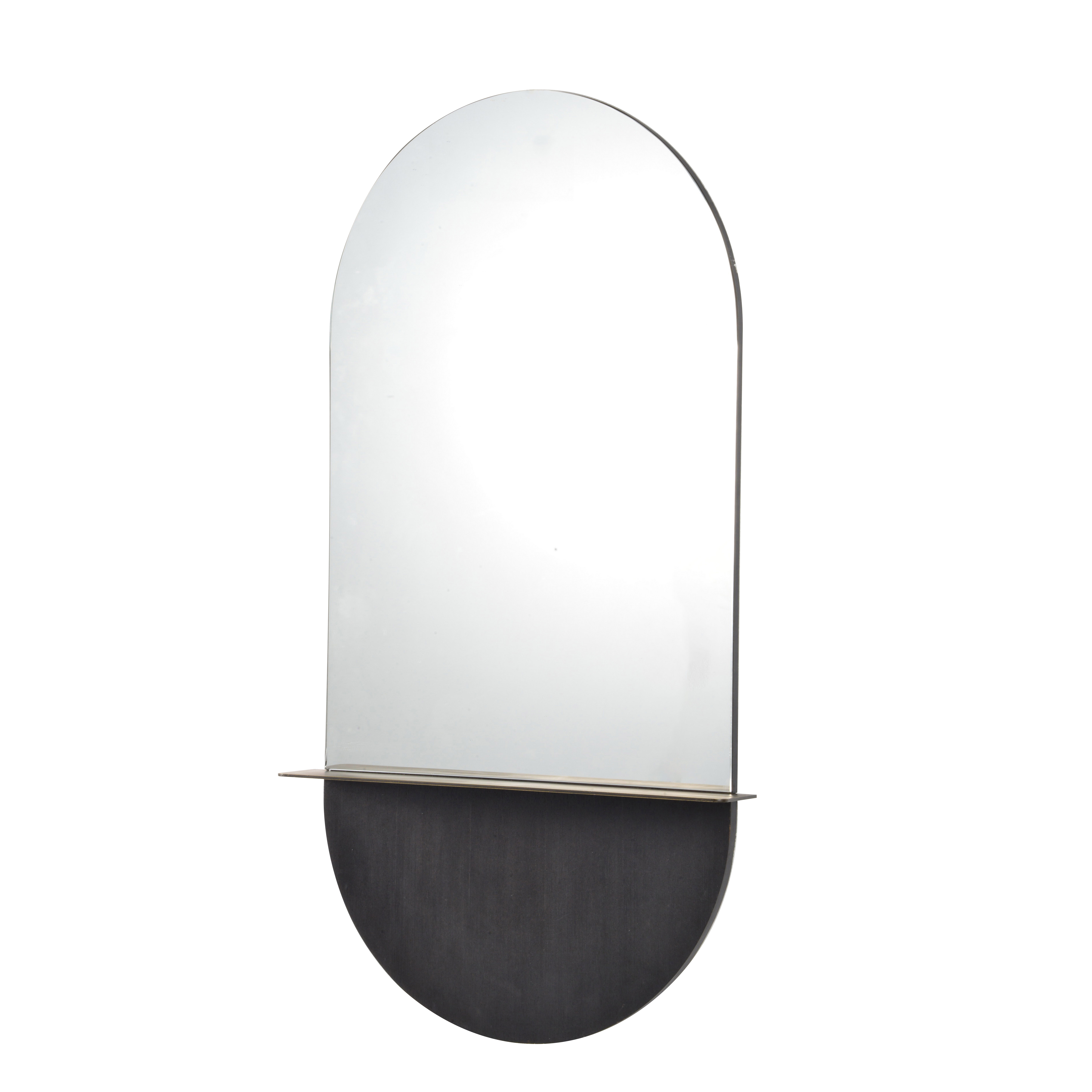 Hot item oval wood mirror for bathroom gold metal frame mirror With Shelf Bathroom mirror(图2) Hot item oval wood mirror for bathroom gold metal frame mirror With Shelf Bathroom mirror(图2)