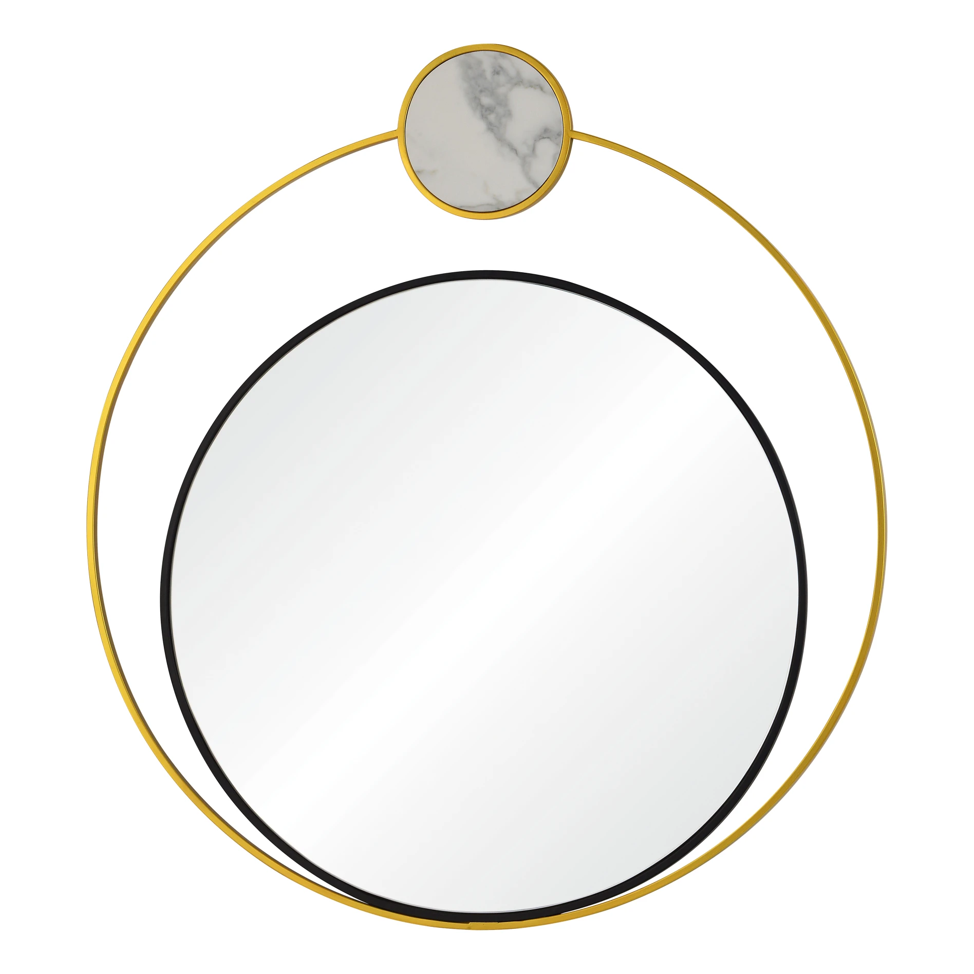 Household Attractive Modern Luxury Bathroom Wall Circle Hanging Bedroom Mirrors Decorative mirror(图1)