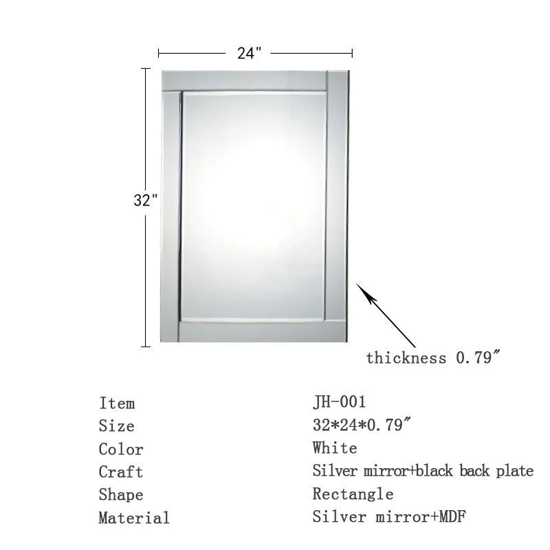 RIXONYAATECH - Wholesale Customized Sizes Gold Metal Frame Bathroom Mirror For Home Decorative mirro(图3)