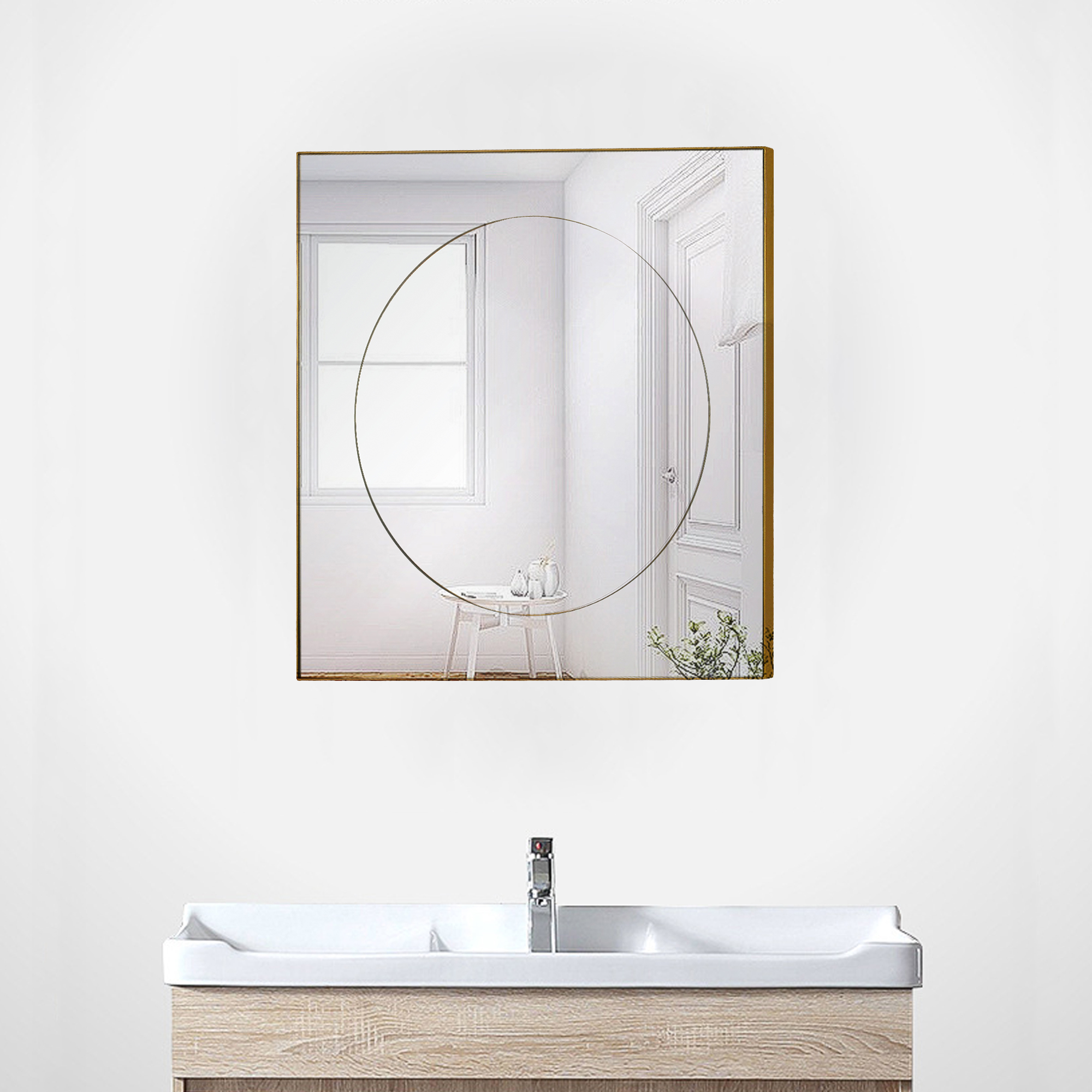 RIXONYAATECH - Hot sales metal wall mirror gold decorative square mirrors decor wall for contemporar(图4)