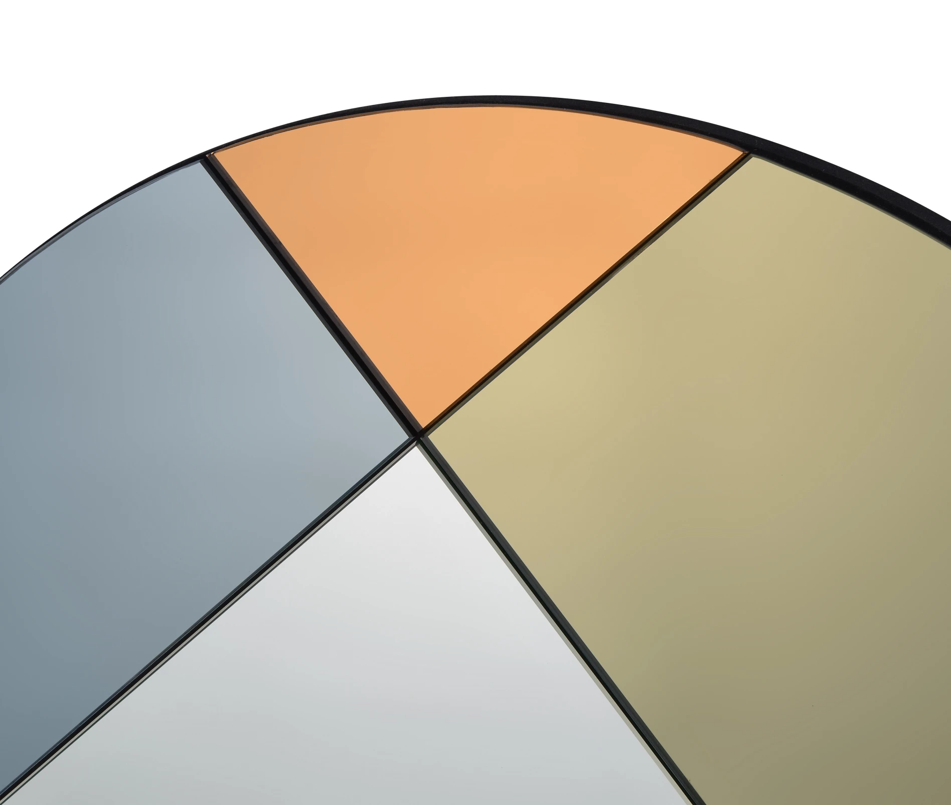 RIXONYAATECH - Wholesale Luxury Decorative Bedroom Black Back Plate Colorful Circle Mirror wall mirr(图3)