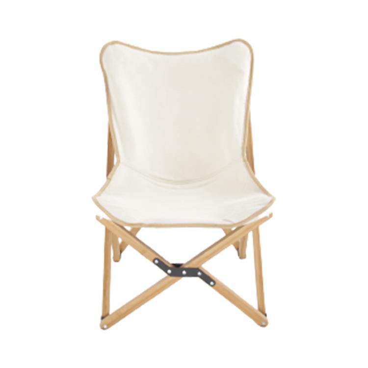 Folding Indoor Wood Lawn Butterfly Chair With Removable Canvas Cover