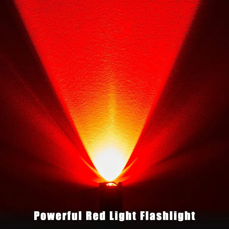 SEEYOO - Contra el deterioro de la vista Caza Astronomía Aviación Linternas  de luz roja Visión nocturna Linternas LED