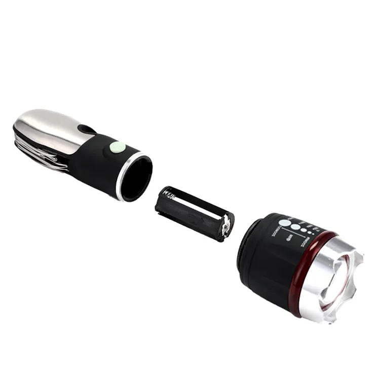 SEEYOO - Tragbare Überlebens-Selbstverteidigungs-Taschenlampe  Sicherheitswerkzeug Fensterbrecher Hammer  Multifunktions-LED-Notfall-Taschenlampe 01.LED-Taschenlampen