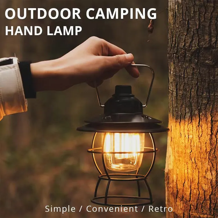Lampe Camping Rétro Portable, Lanterne de camping
