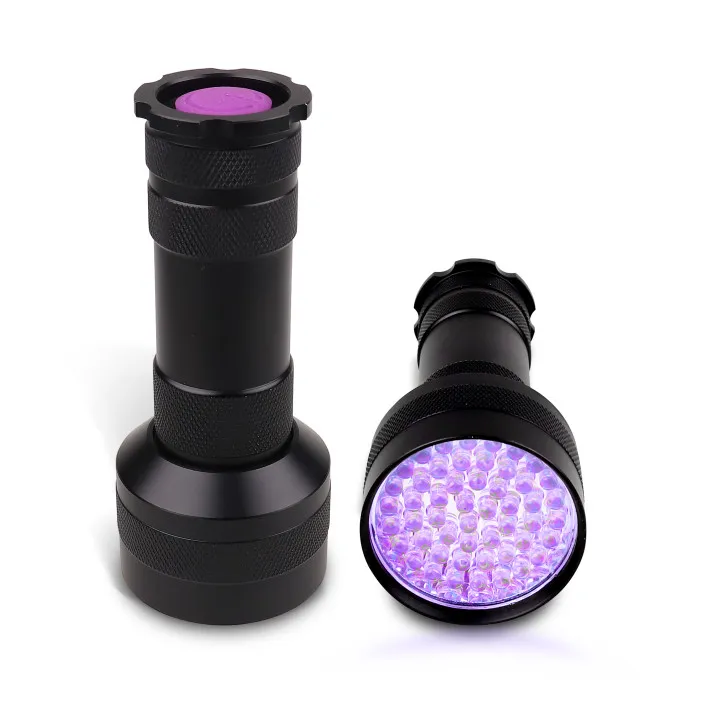 Lampara UV, Luz Negra Ultravioleta, Linterna UV 51 LED, 395nm