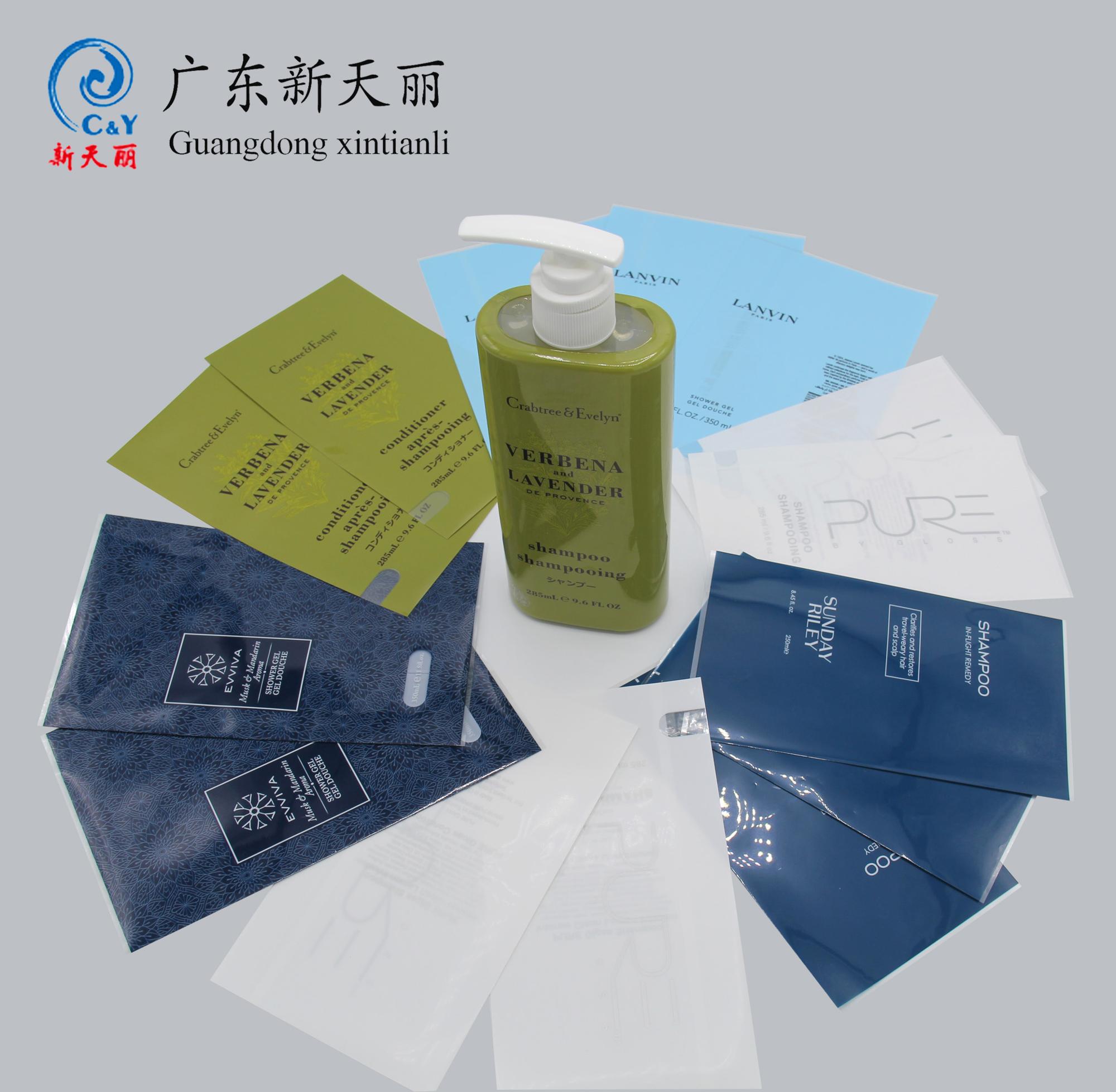 Custom print and shape plastic shampoo gel hand washing cosmetic hot Shrink sleeve Bottle label packaging
