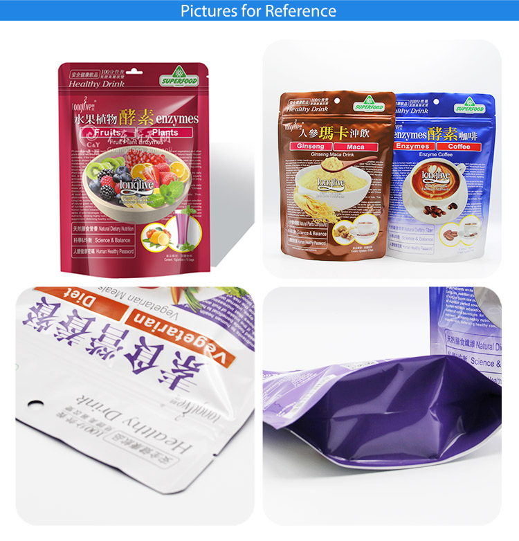 2018 Hot sale food grade flexible plastic reusable food coffee tea packaging bags zipper pouch valve bag