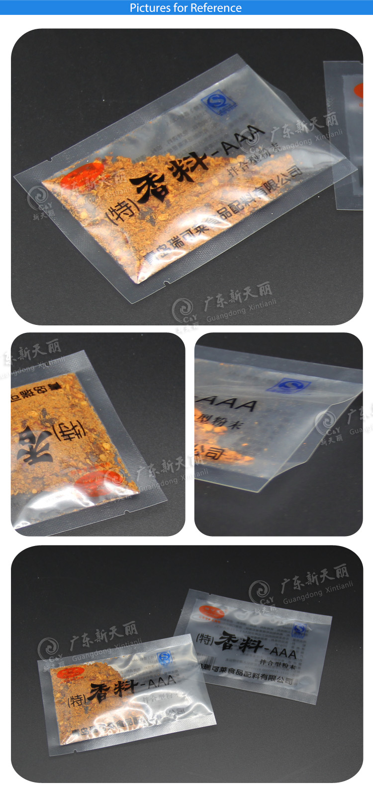 Eco friendly BBQ herbs and spices resealable plastic transparent pouch custom own packaging bag