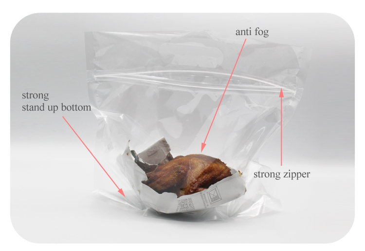 hot deli roast bbq chicken pouch food zipper packaging bag