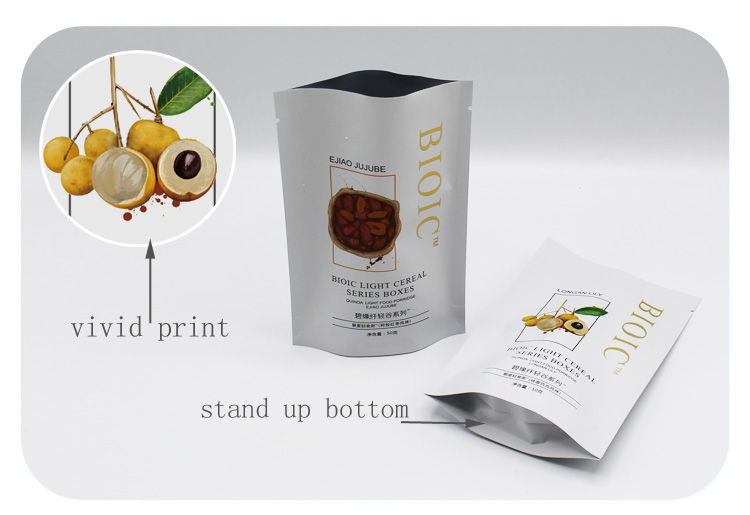 Food grade packaging matt aluminum foil  laminated stand up pouch