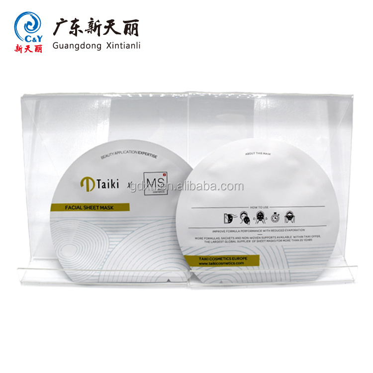 China suppliers circular shaped Aluminum foil laminated plastic three side seal bag cosmetic use