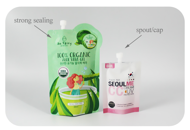 Eco customized mylar small plastic bag printing cosmetic heat seal packaging lip gloss pouches