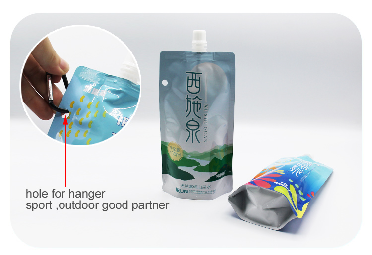 Food Industrial Use foil packaging beverage liquid spout pouch