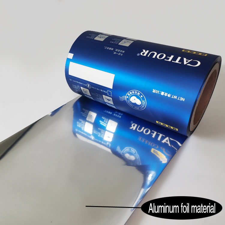 matte biodegradable laminating film roll aluminum foil coffee powder automatic small vertical sachet