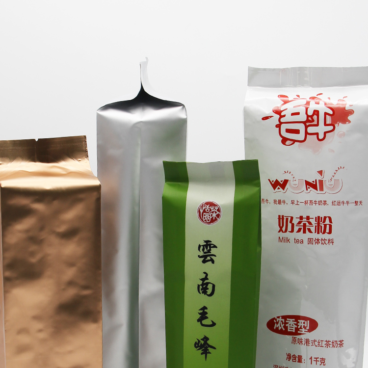 Trade Assured High quality packaging printed pet pe aluminum foil Matte Finished green tea leaf package bag