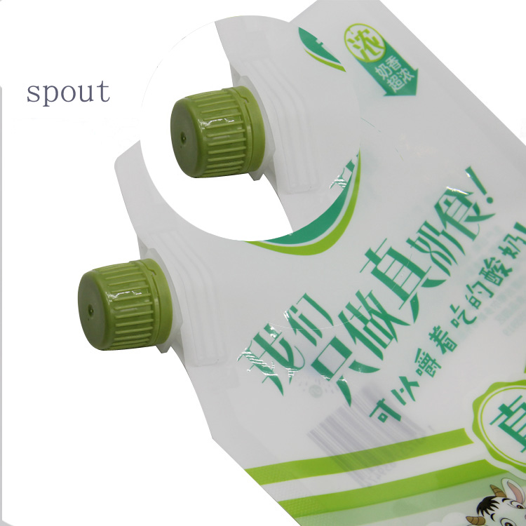 Disposable plastic friendly food grade bags sip spout pouch for liquid juice yogurt water soup