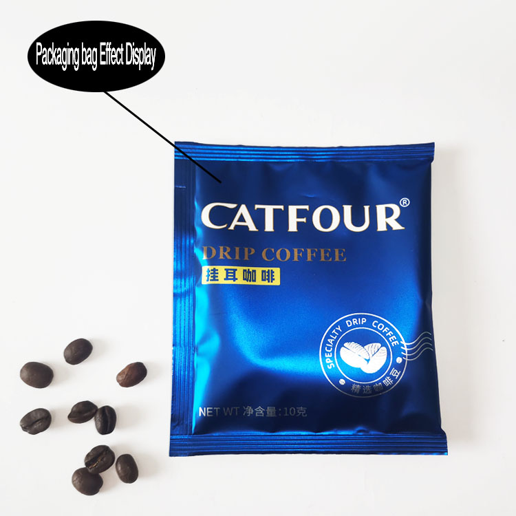 matte biodegradable laminating film roll aluminum foil coffee powder automatic small vertical sachet