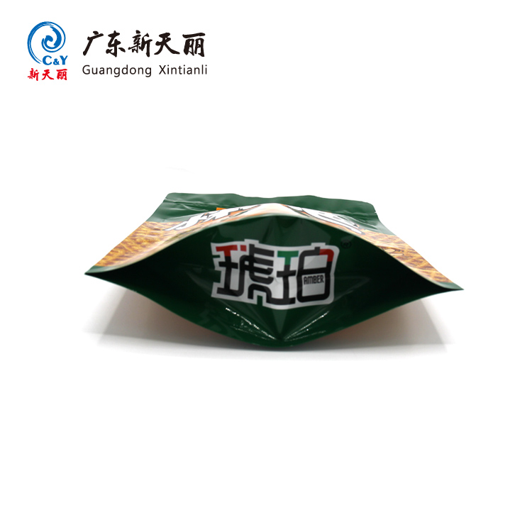 China suppliers laminated aluminizing foil plastic bags package fried puffing food bags doy pouch with gravure printing
