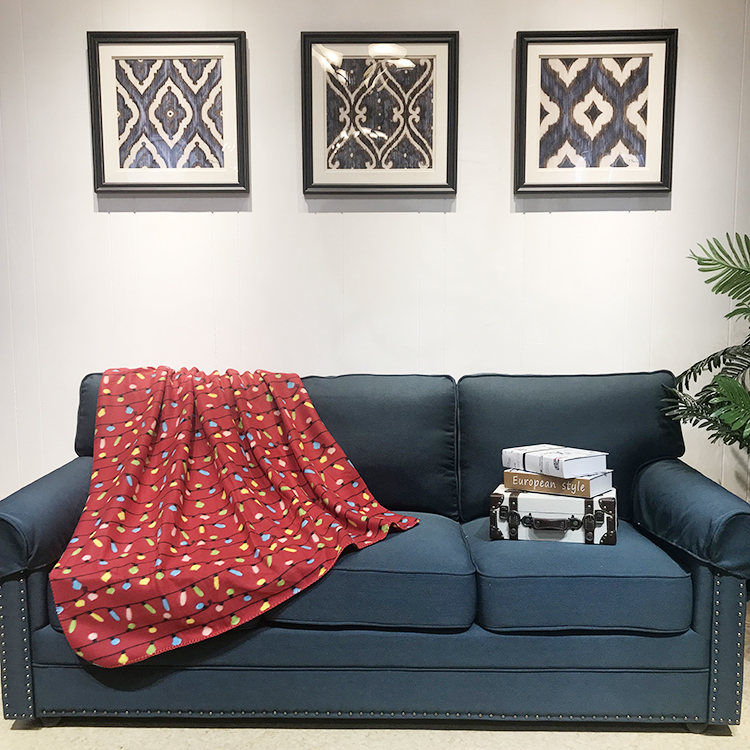 Thermal Sublimation Baby Print Fabric Christmas Style Sofa Blanket Throw Cheap Wholesale Polar Fleece Blanket