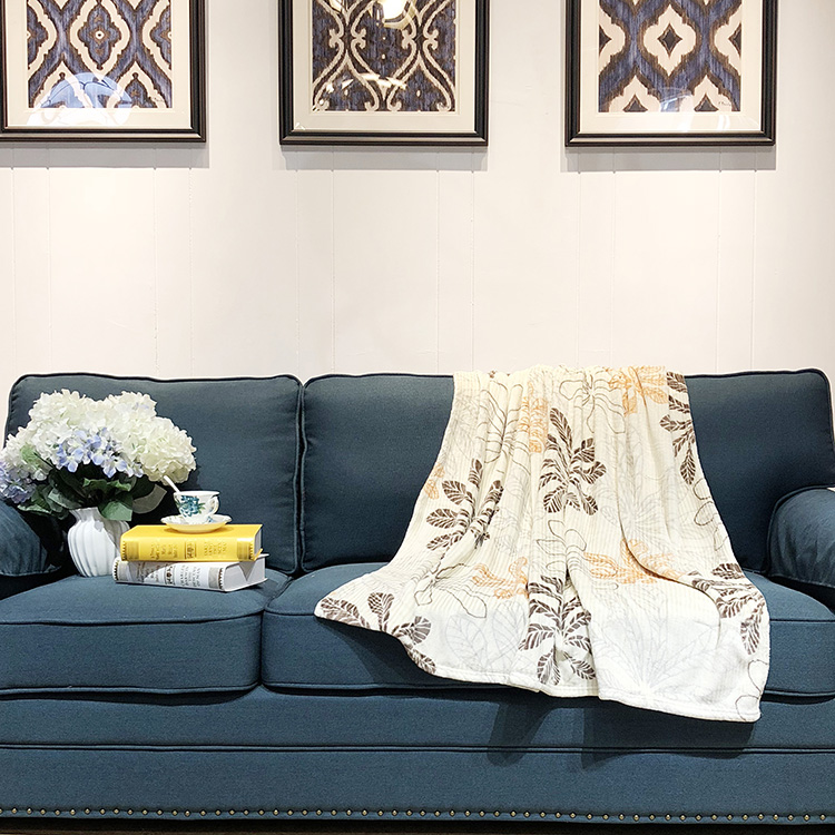 Fleece Blanket Throw Jacquard for Home Use Sofa Decorative Super Soft Printed Flannel 100% Polyester Anti-pilling and Printed