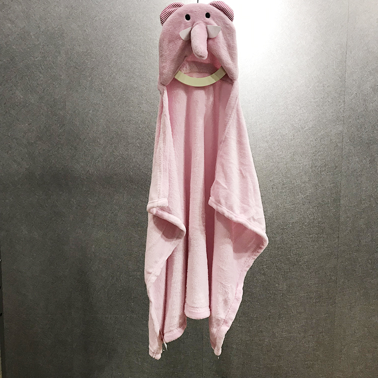 100% polyester animal design breathable fleece baby cartoon wearable blanket for spring autumn