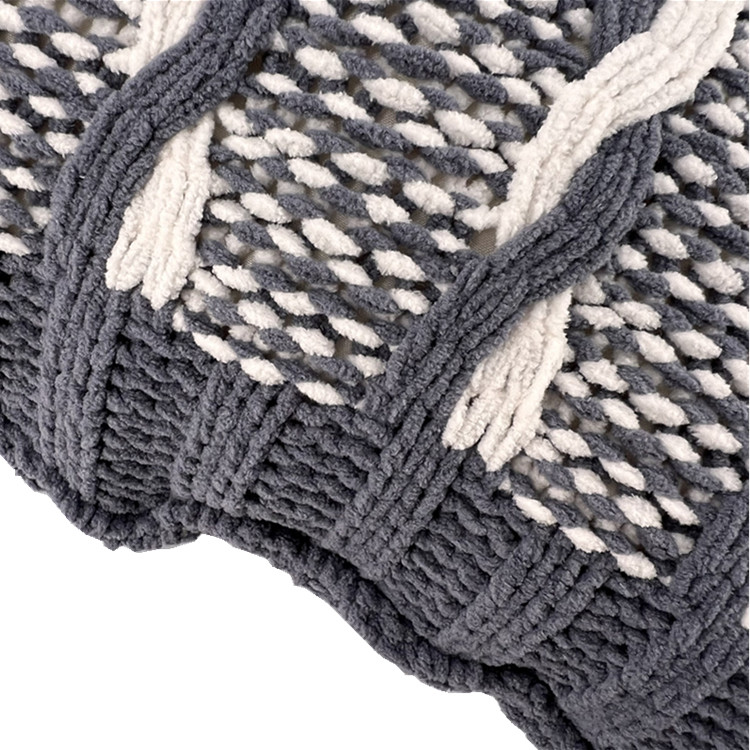 Sofa Decorative Pillow Yarn Cushion Cover Bedding Plain Solid