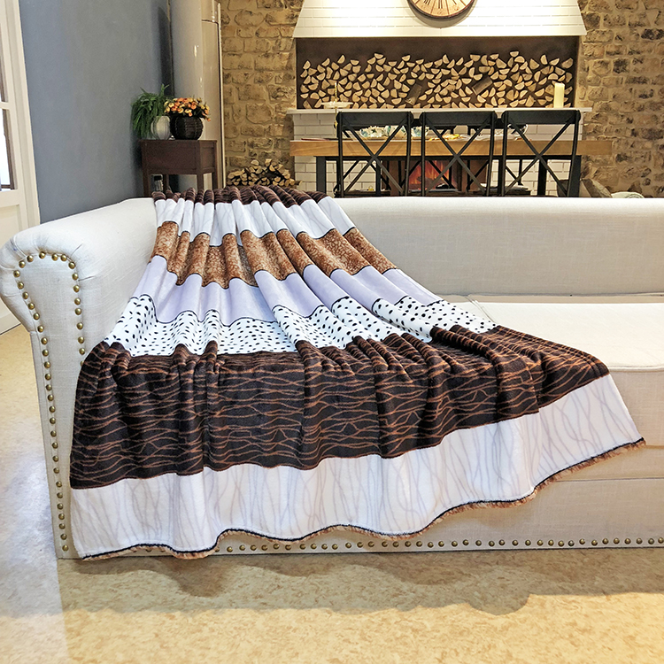 Extra soft sofa warm blanket fleece custom printed flannel bed linen blanket fuzzy throw