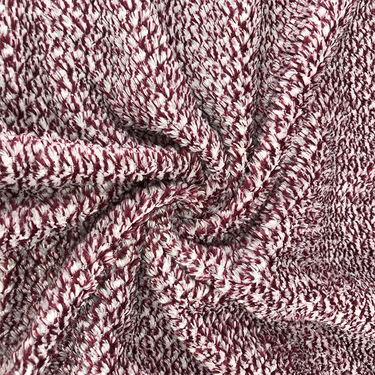 custom color melange flannel fleece polyester popcorn velvet fleece fabric for blanket throw