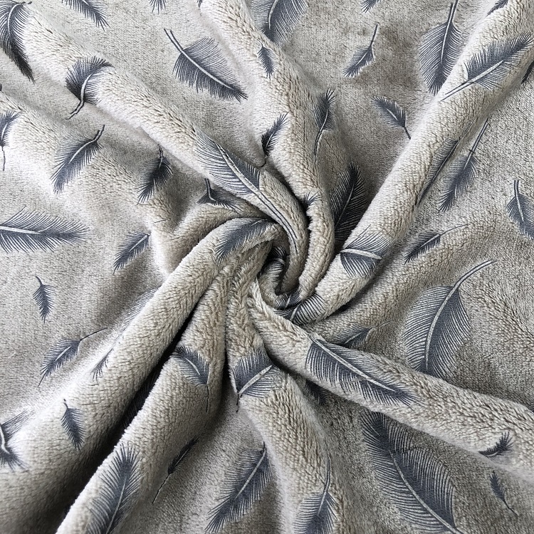 Super soft glue printed flannel fleece fuzzy blanket throw for easy care
