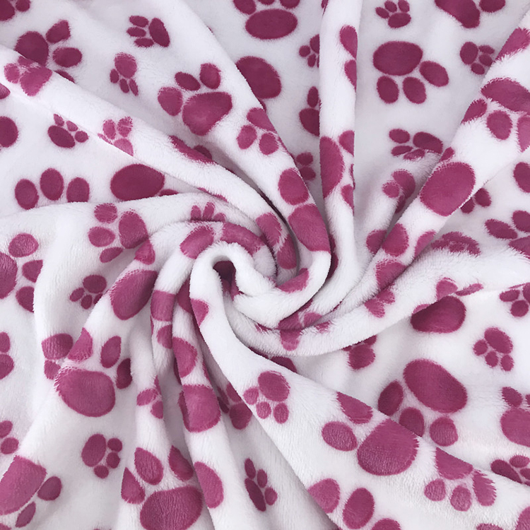lightweight Micro velvet flannel fleece fabric kids baby blanket printed fabric