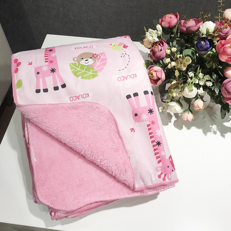 China manufacturer minky custom printing fabric security baby blanket gift set for sale double layer