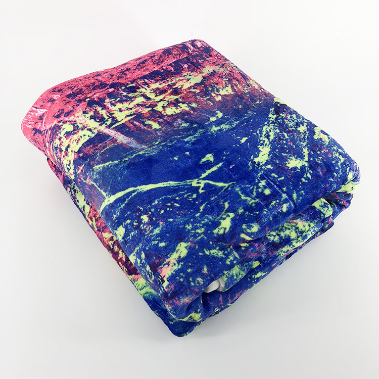 100% polyester blanket 3D digital printing flannel blankets with micromink for winter double layer