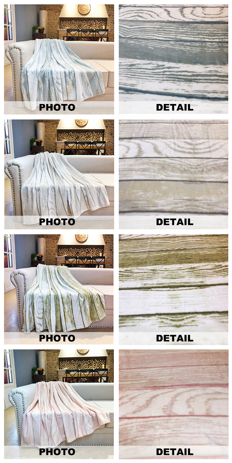 Velvet Plush Throw Blanket Fleece Soft Embossed Blankets Glow Printed Flannel 100% Polyester Modern Knitted Rectangular HB098