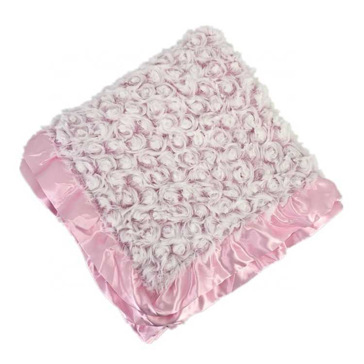 Popular blanket design brushed pv fleece baby blanket with mink fleece reversible throw blanket