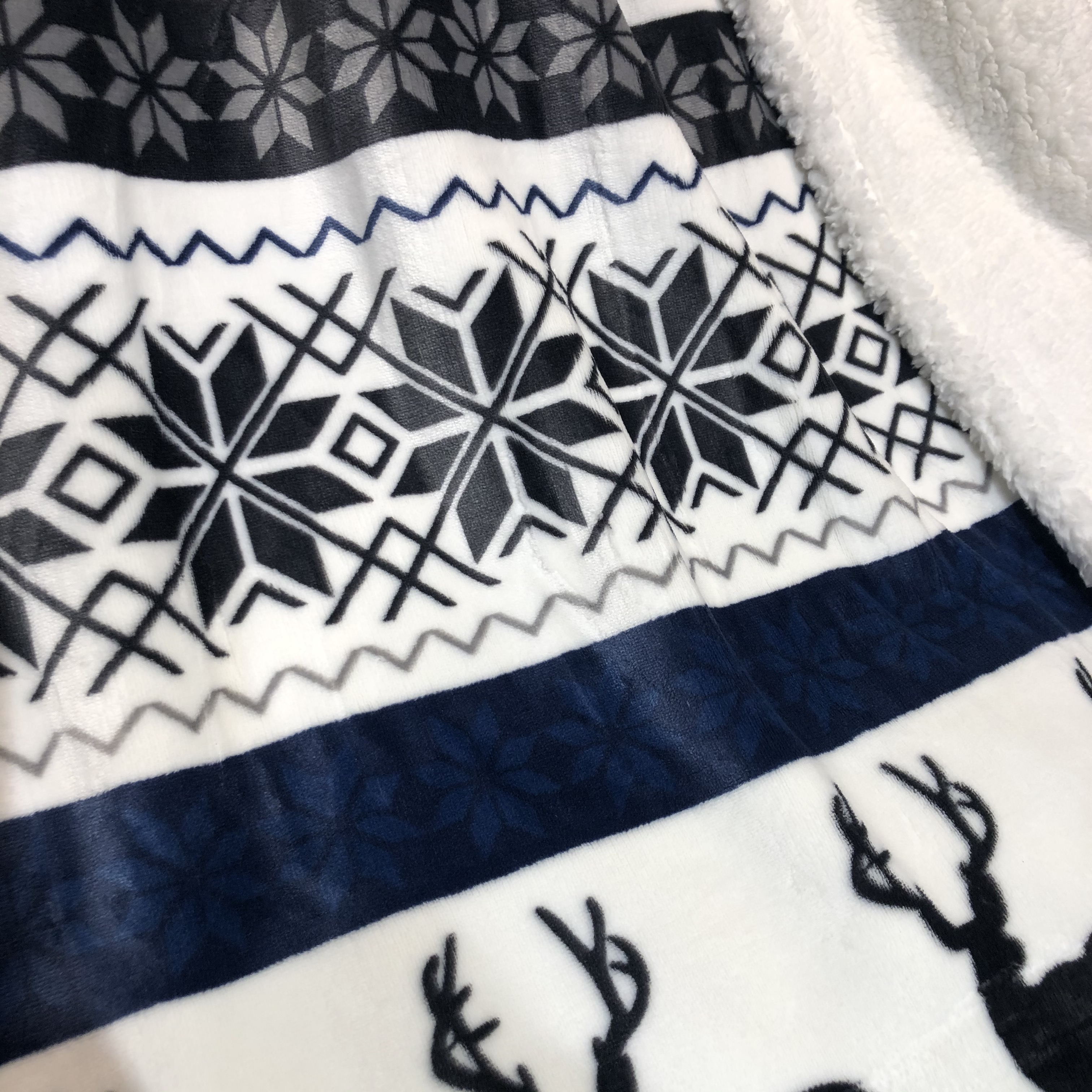 snow design sherpa velvet fleece blanket luxury mantas para invierno throw Christmas gift
