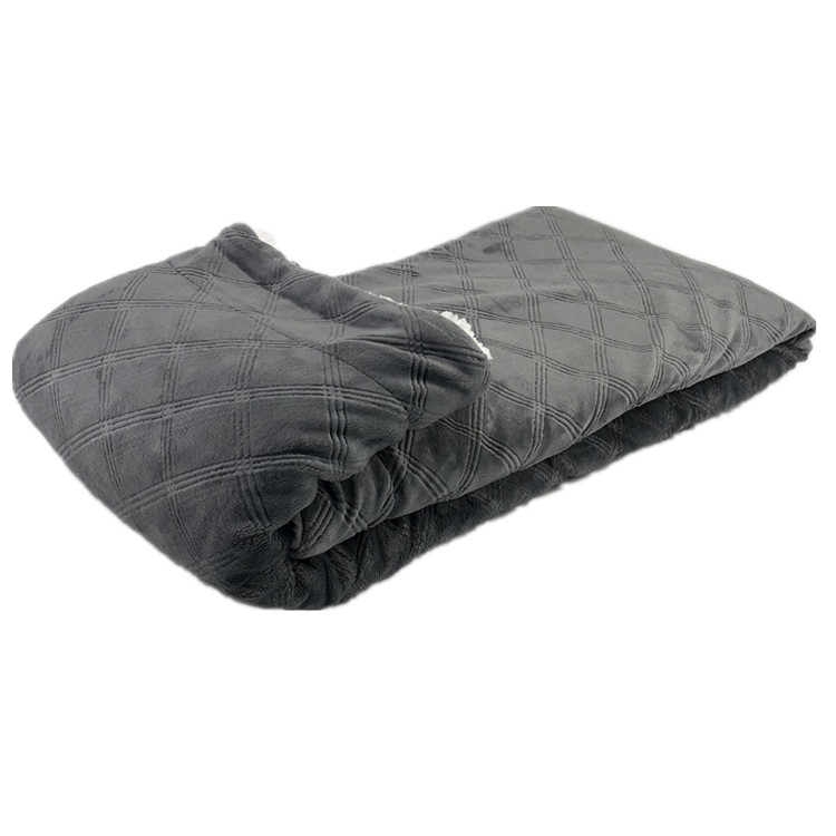 Fleece luxury blanket thick warm flannel lamb velvet 2 ply thickened blanket with sherpa fleece plush