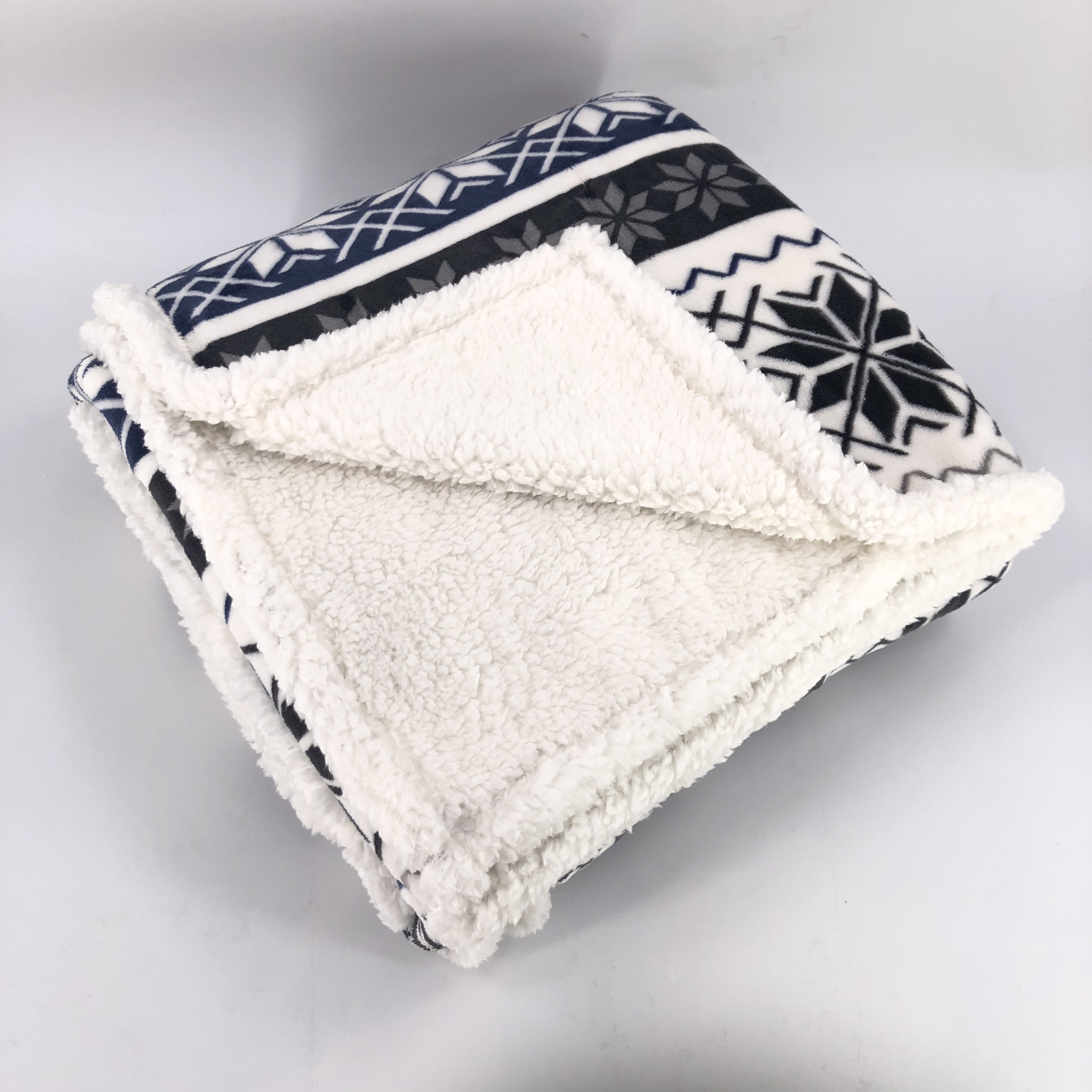 snow design sherpa velvet fleece blanket luxury mantas para invierno throw Christmas gift