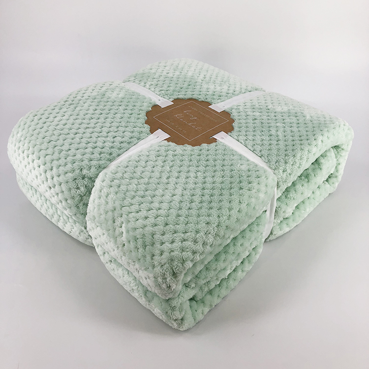 Queen size pop corn velvet plush flannel fleece throw blankets for home textile