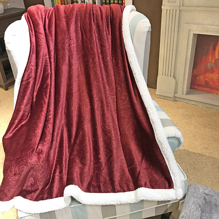 Fleece Blanket 100 % Polyester 2 Ply Embossed Velvet Plant Printed Thread Blanket/towel Blanket Rectangular 30-45 Days CN;JIA
