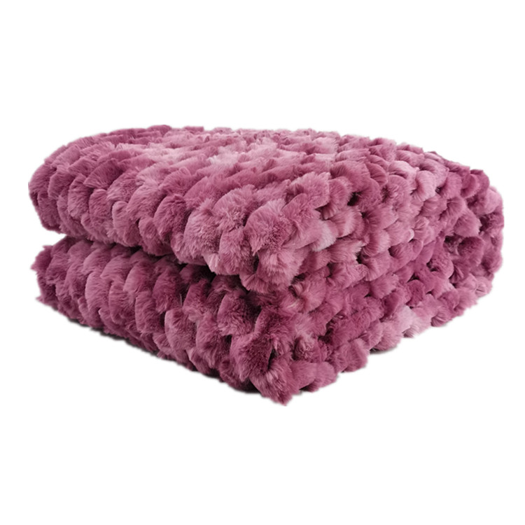 Custom Fabric For Blanket Tie-dye Printed Jacquard Brushed Faux Fur Fleece Fabric Frazadas