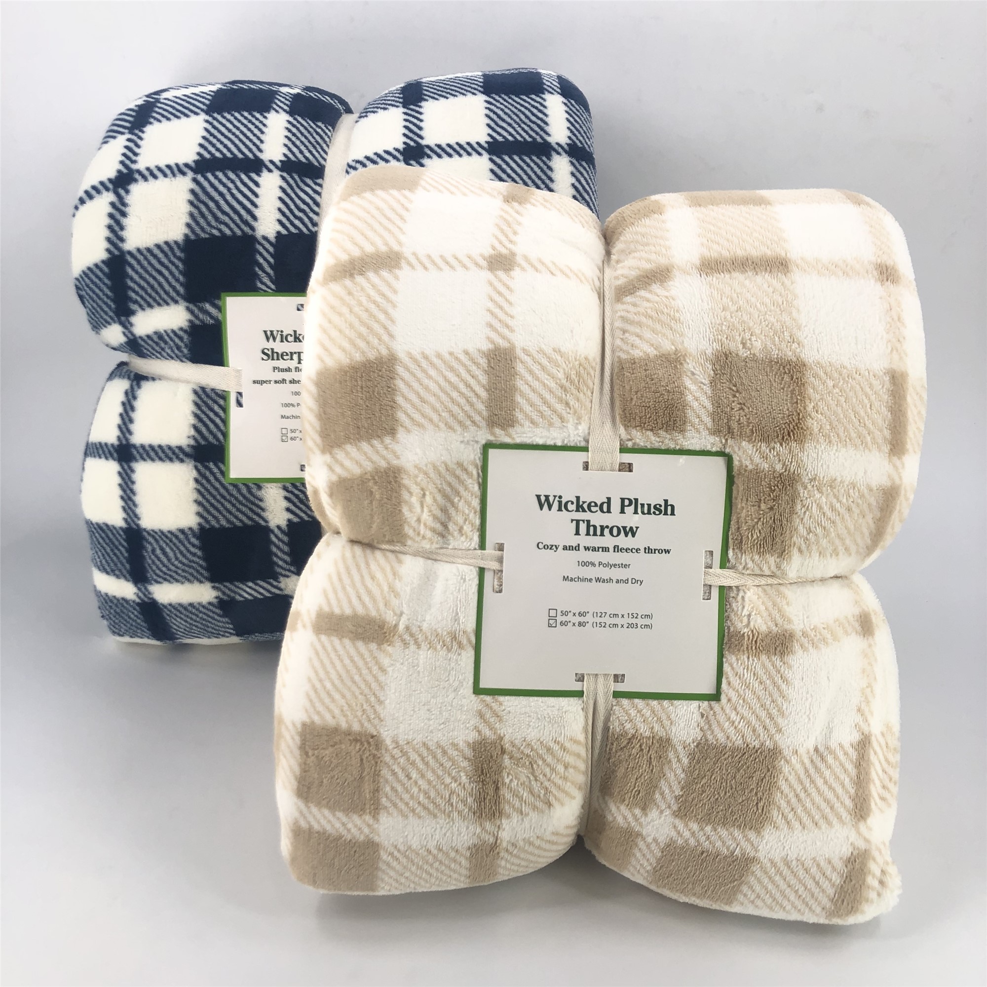 With Sherpa Reversible Blanket RTS Printed Coral Fleece Polyester Square 7 Days Blue White/grey White All-season 300GSM/230GSM