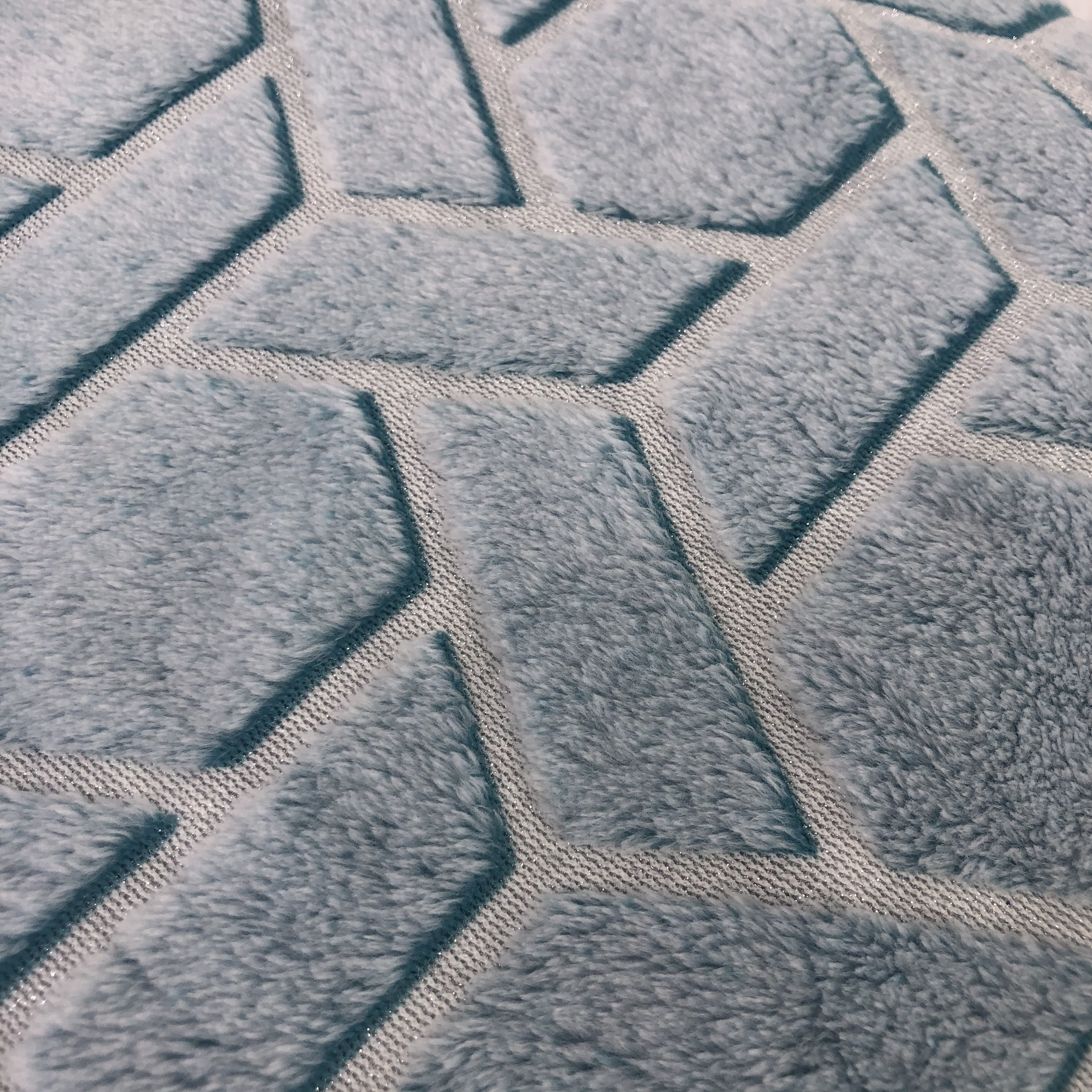 Super soft plush fleece velvet geometric jacquard knitted sparkle flannel embossed throw blanket for decorative