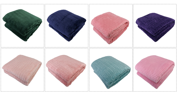 Manufacturer velvet plush flannel fleece waffle jacquard blanket custom