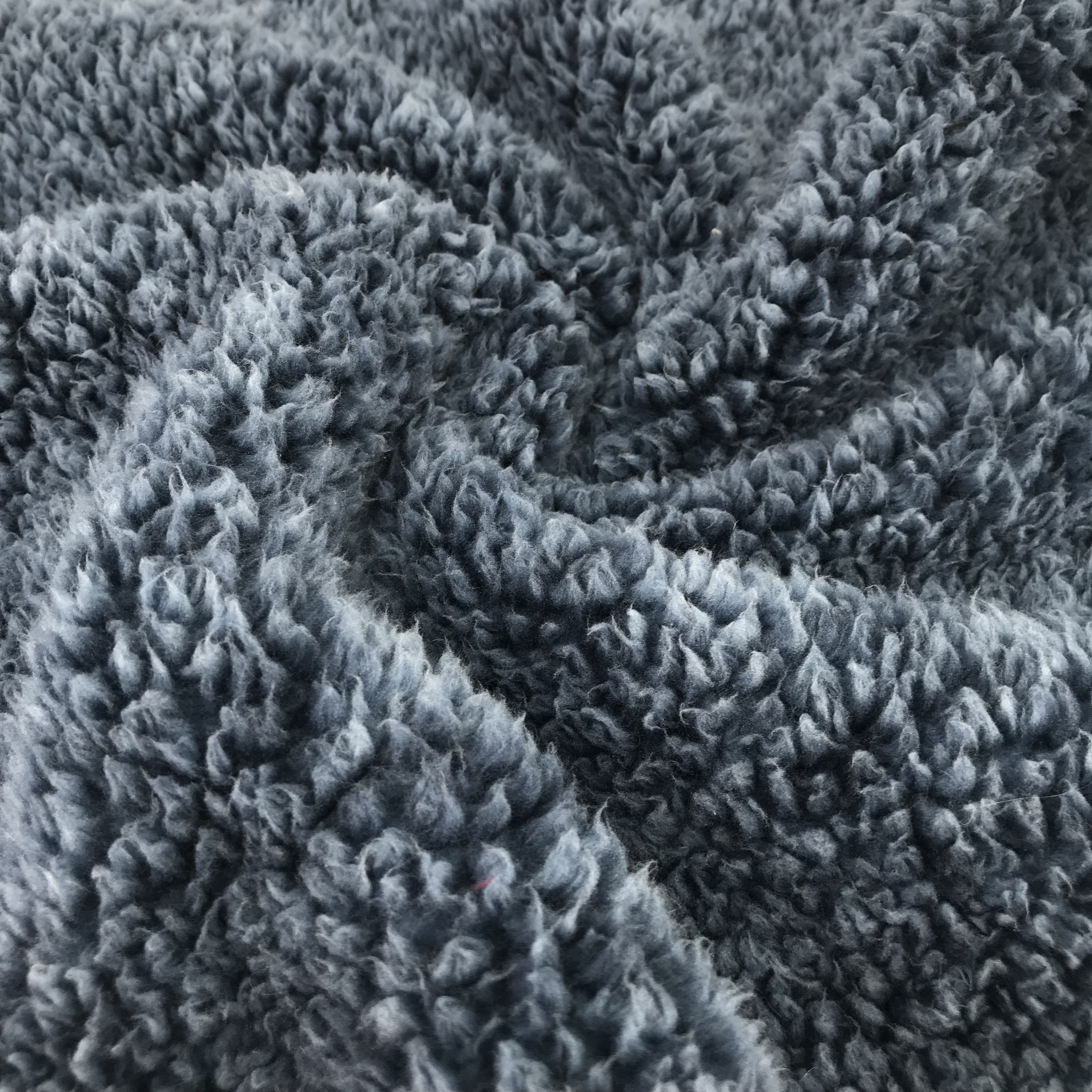 New TEC 100 polyester grey color melange yarn sherpa fleece fabric for blanket