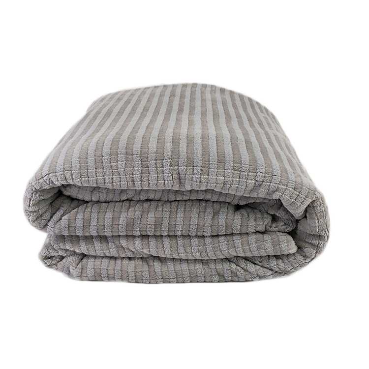 100% polyester jacquard flannel fleece throw fabric