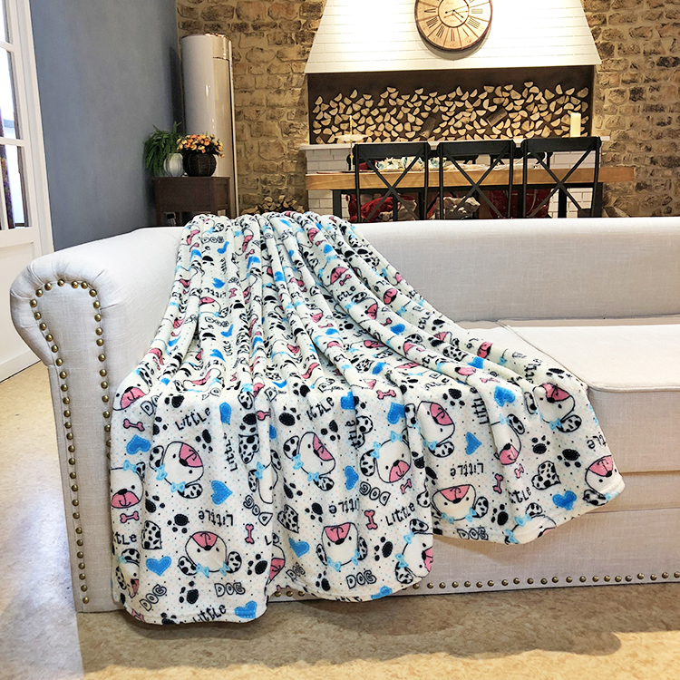 Wholesale Cute Cartoon Printed Kids Flannel Fleece Blankets Jacquard 100% Polyester Coral Fleece Fabric Anti-pilling and Printed