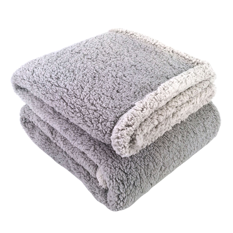 Lining Blanket Anti-pilling Sofa Throw China Factory 100% Polyester Two Ply Sherpa Fleece Cover Winter Raschel Blanket