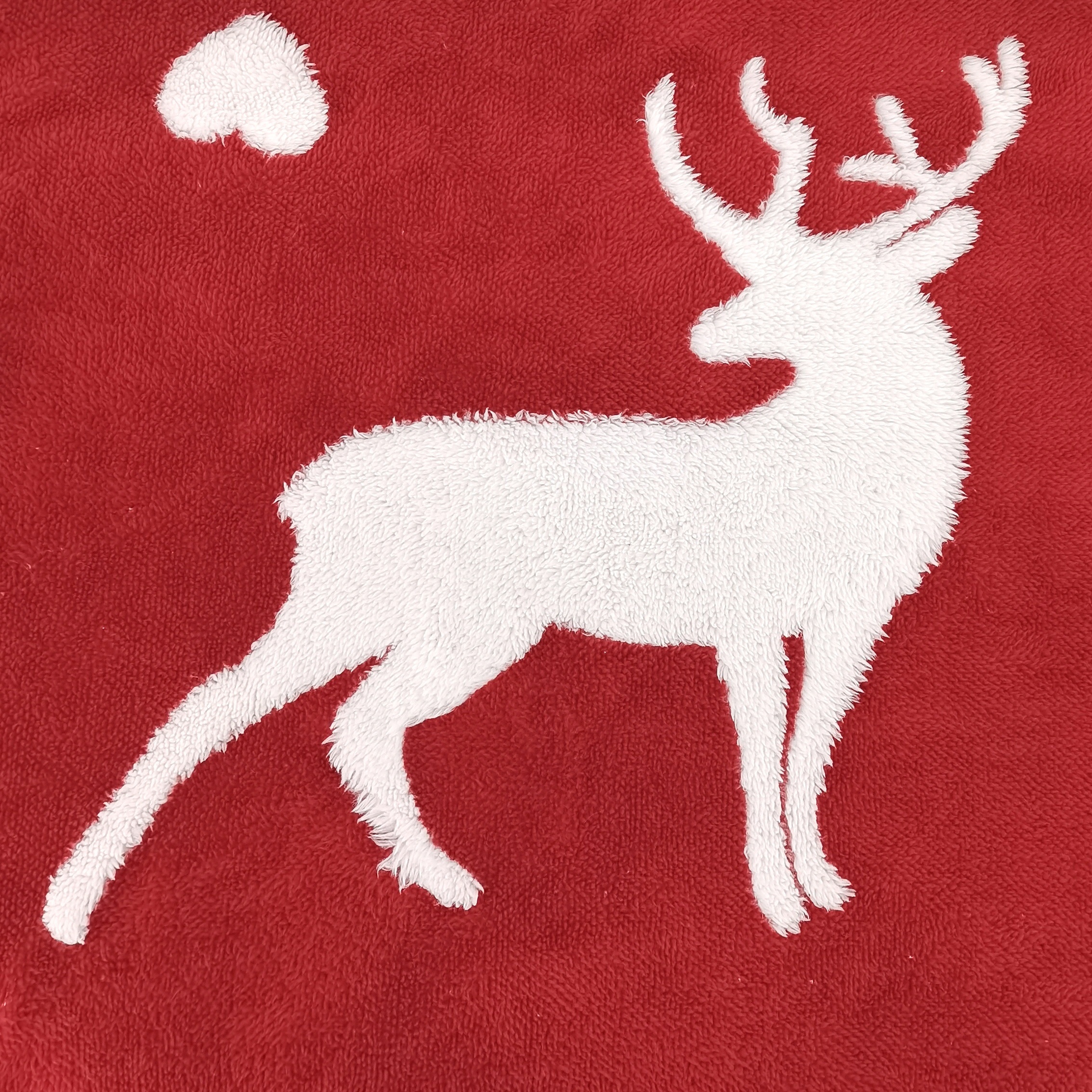 Jacquard sherpa velvet fleece blanket elk pattern throw Christmas gift